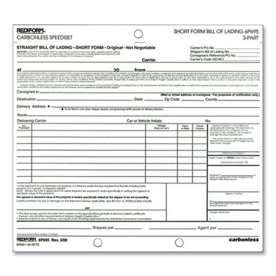 FORM,SHORT B/L TRI 50PK