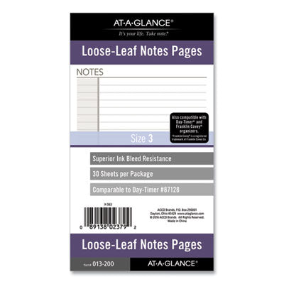 REFILL,SMALL,NOTE PAGES