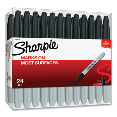 MARKER,FN TP,24PK,BK