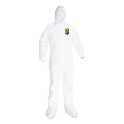 COVERALL,HD&BT,LG,24/C,WH