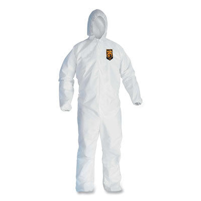 COVERALL,W/HD,XL,25/CT,WH