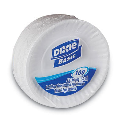 PLATE,PAPER,6",100/PK,WH