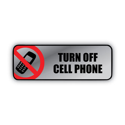 SIGN,TURN OFF CELL PHN,SV