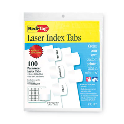 TAB,LASER,1-1/8,100/PK,WE