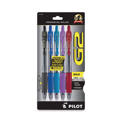 PEN,G2,BLD PT,5PK,ASTD