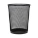 WASTEBASKET,METAL,MESH,BK