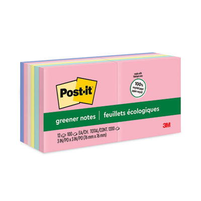 NOTE,POST-IT,3X3,AST12/PK