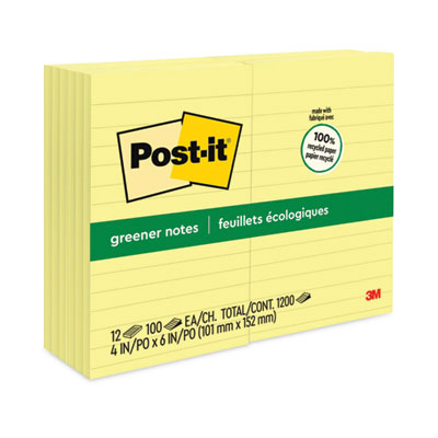 NOTE,POST-IT,4X6,12/PK,YW