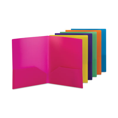 FOLDER,2PKT,POLY,6/PK,AST