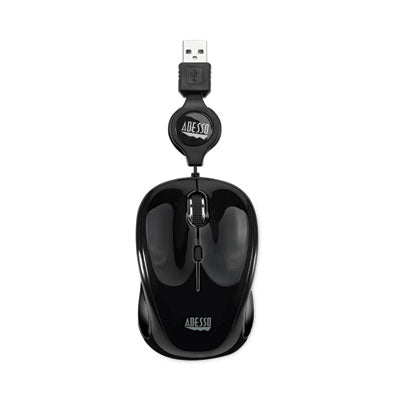 MOUSE,RETRACTABLE USB,BG