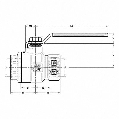 Ball Valve 2-Way Bronze 3/4 in.