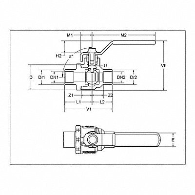 Ball Valve 2-Way Bronze 3/4 in.