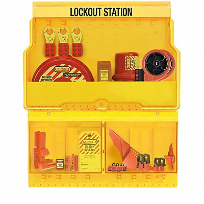 Deluxe Lockout Station Plastic Yellow