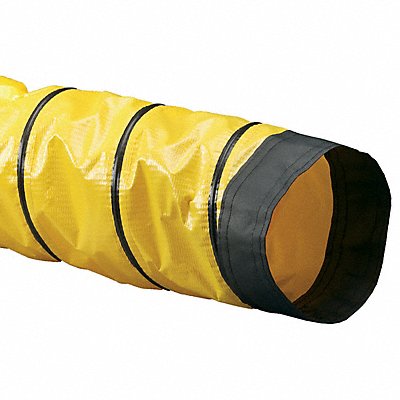 Ducting Hose 15 ft L Black/Yellow 8 ID