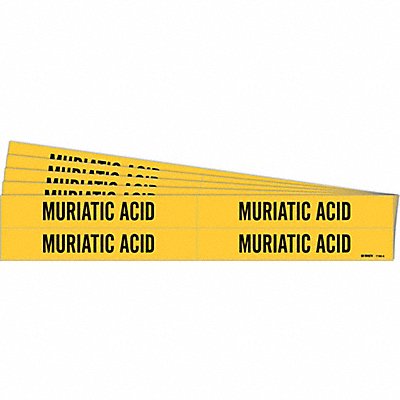 Pipe Marker Black Muriatic Acid PK5