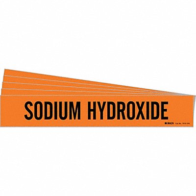 Pipe Marker Black Sodium Hydroxide PK5