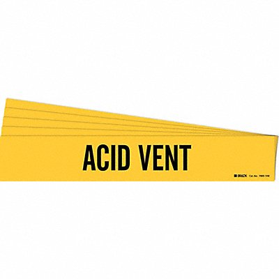 Pipe Marker Adhesive Black Acid Vent PK5