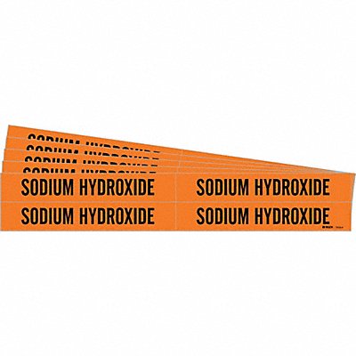 Pipe Marker Black Sodium Hydroxide PK5