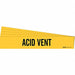 Pipe Marker Adhesive Black Acid Vent PK5