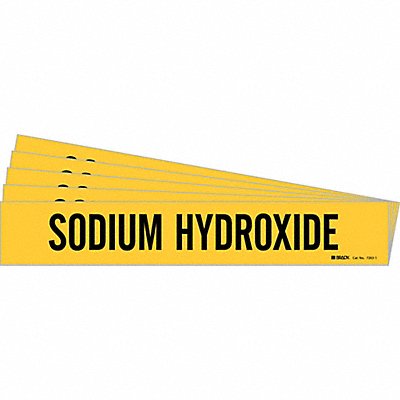 Pipe Marker Black Sodium Hydroxide PK5