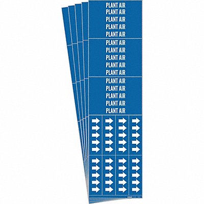 Pipe Marker Adhesive White Plant Air PK5