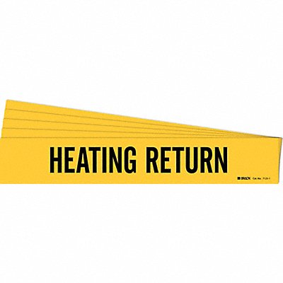 Pipe Marker Black Heating Return PK5