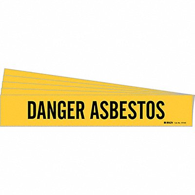 Pipe Marker Black Danger Asbestos PK5