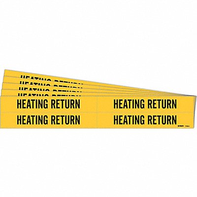 Pipe Marker Black Heating Return PK5