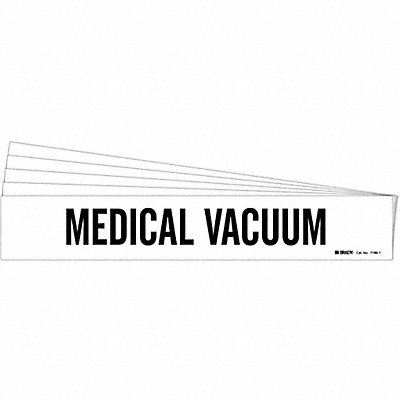 Pipe Marker Black Medical Vacuum PK5