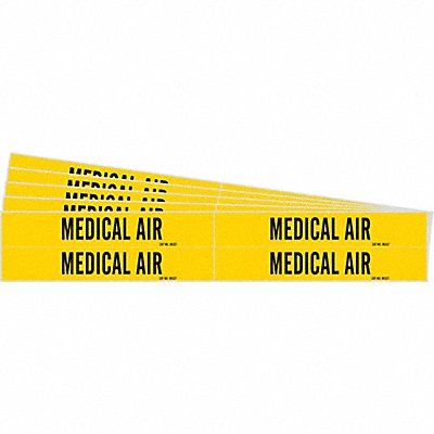 Pipe Marker Black Medical Air PK5