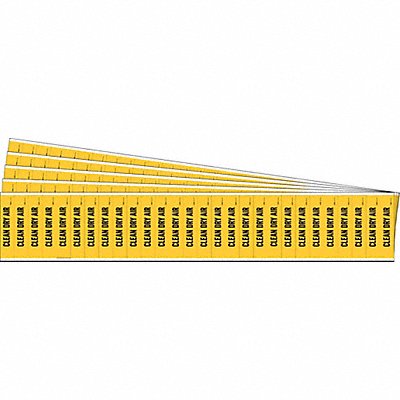 Pipe Marker Yellow Clean Dry Air PK5