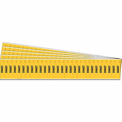 Pipe Marker Adhesive Yellow Exhaust PK5