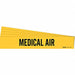 Pipe Marker Black Medical Air PK5