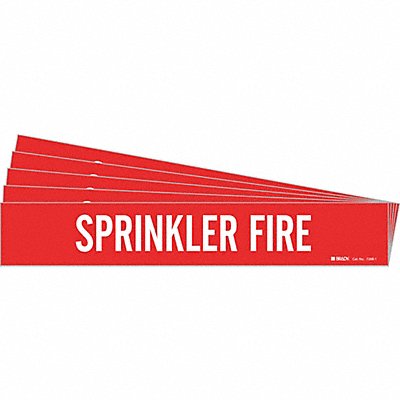 Pipe Marker White Sprinkler Fire PK5