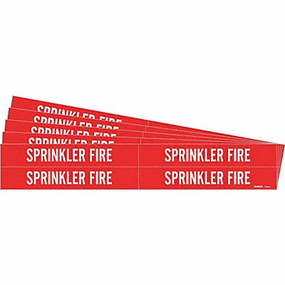 Pipe Marker White Sprinkler Fire PK5