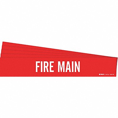 Pipe Marker Adhesive White Fire Main PK5