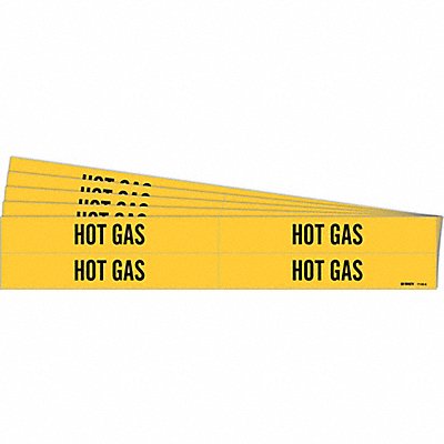 Pipe Marker Adhesive Black Hot Gas PK5