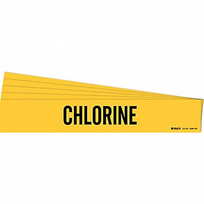 Pipe Marker Adhesive Black Chlorine PK5