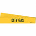 Pipe Marker Adhesive Black City Gas PK5