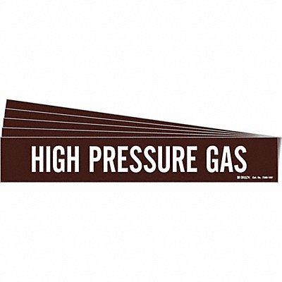 Pipe Marker White High Pressure Gas PK5