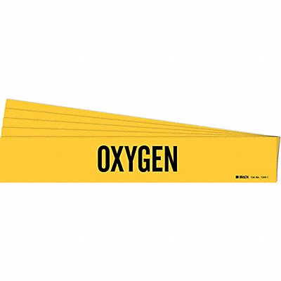 Pipe Marker Adhesive Black Oxygen PK5