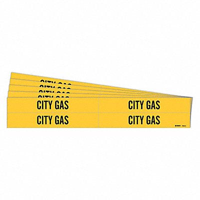 Pipe Marker Adhesive Black City Gas PK5