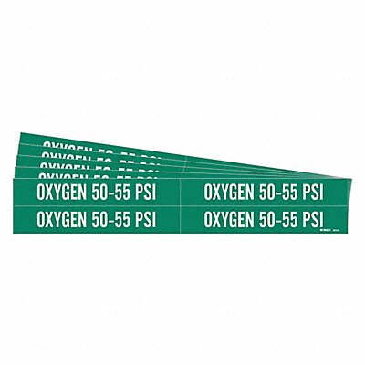 Pipe Marker White Oxygen 50-55 PSI PK5