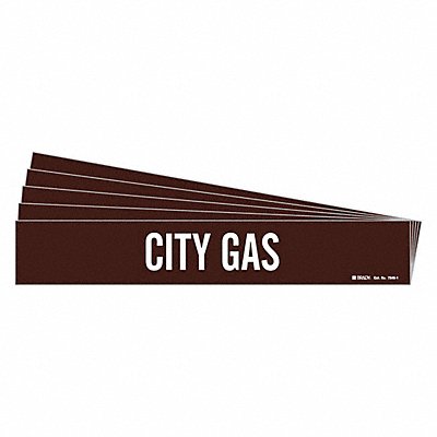 Pipe Marker Adhesive White City Gas PK5