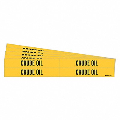 Pipe Marker Adhesive Black Crude Oil PK5