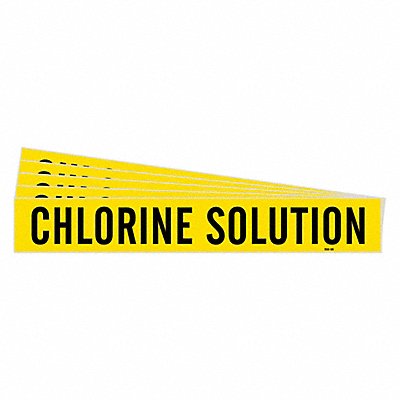 Pipe Marker Black Chlorine Solution PK5