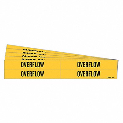 Pipe Marker Adhesive Black Overflow PK5