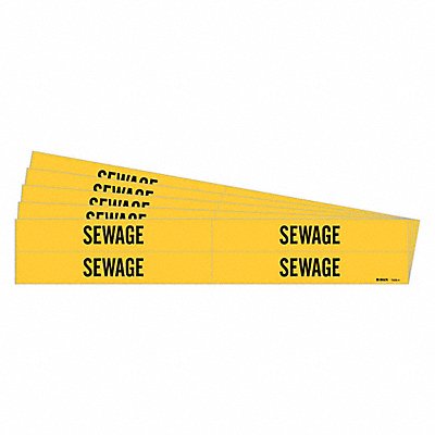 Pipe Marker Adhesive Black Sewage PK5