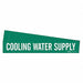 Pipe Marker Cooling Water Supply PK5