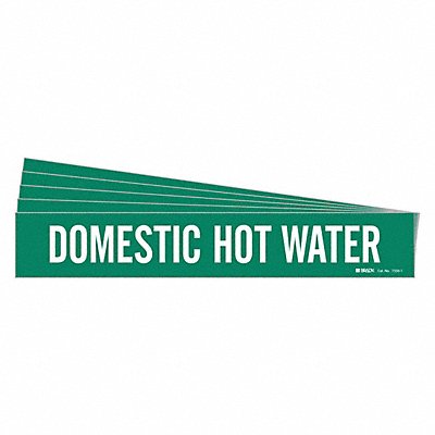 Pipe Marker White Domestic Hot Water PK5